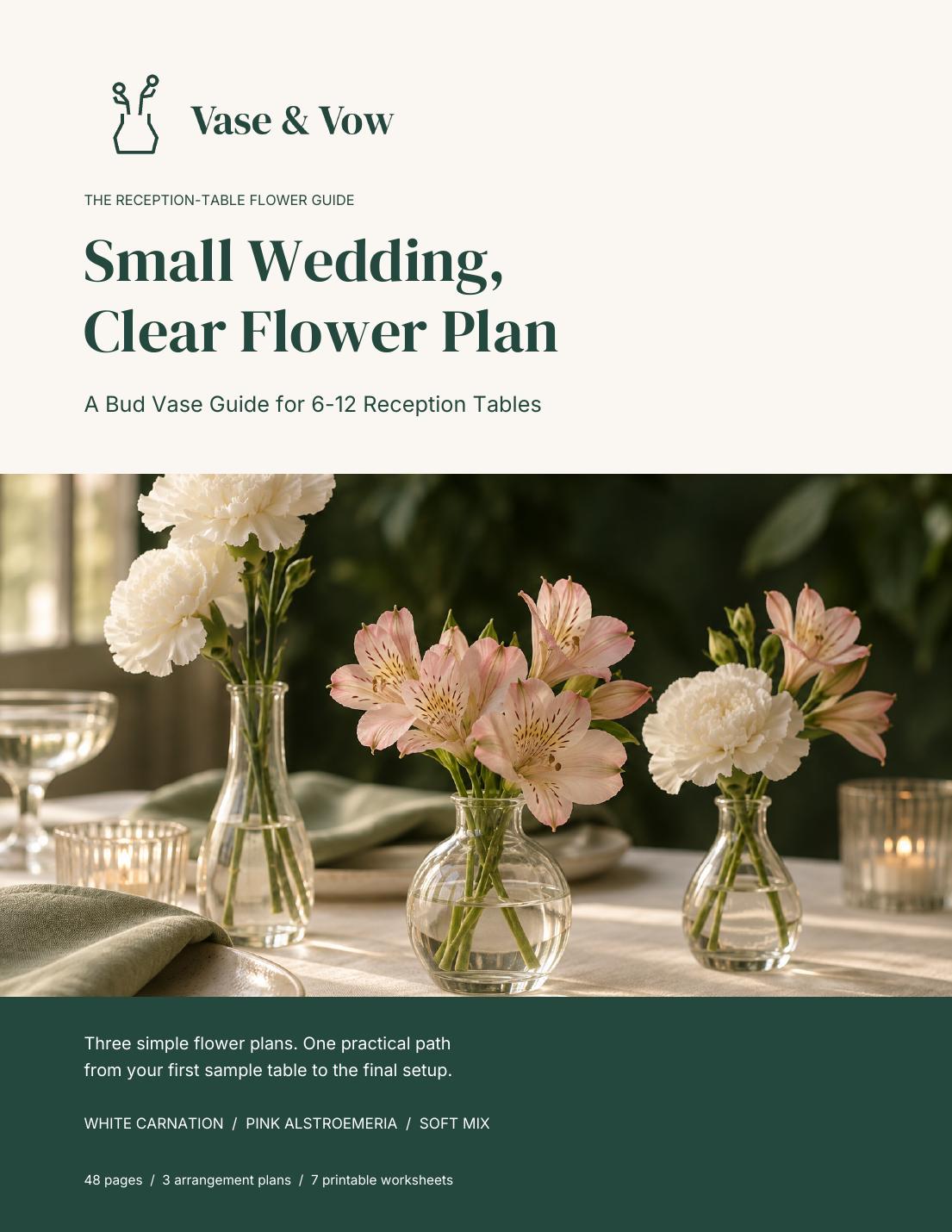 Actual cover of Small Wedding, Clear Flower Plan